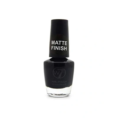 Image of W7 Cosmetics Nail Polish Number 55, Matte Black 15 ml