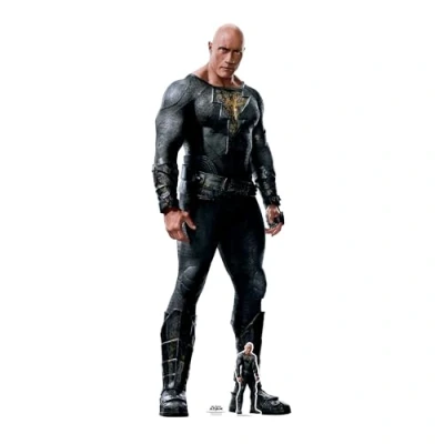 Image of Star Cutouts Black Adam Dwayne Johnson Alternative Pose Lifesize Cardboard Cutout With Mini