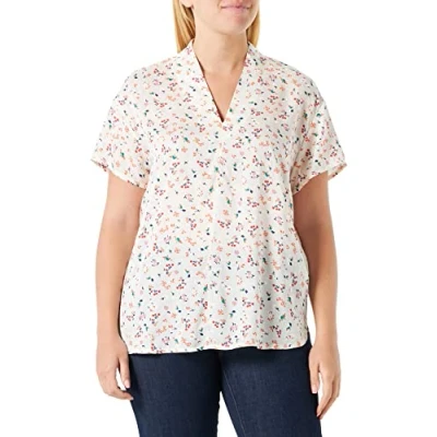 Image of United Colors of Benetton Women&#039;s Blouse 5uefdq04q Shirt, Cream Floral Pattern 77p, XS
