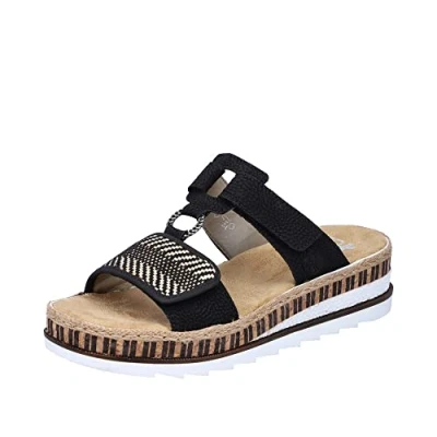 Image of Rieker Women&#039;s V7947 Sandal, Black, 4 UK