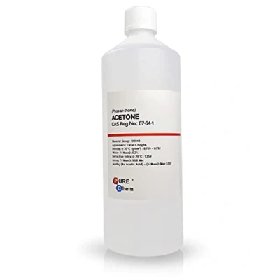 Image of Pure Acetone Acrylic Nail Remover Polish 99.8% (1L) Clear