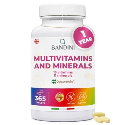 Image of Bandini® Multivitamin 365 High Strength Tablets (1 Year Supply) Complex of 24 Vitamins and Minerals Support Energy Metabolism Immune Function for Men Women