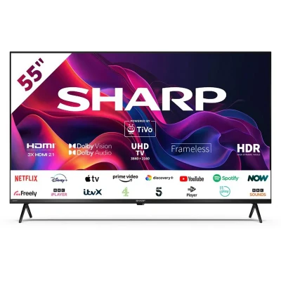 Image of Sharp 4T C55GK4245KB 55 Inch 4K UHD Frameless Smart Tivo TV 2024