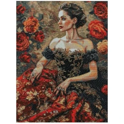 Image of Lady in Hat (7) Counted Cross Stitch Kits, 14 Count aida Fabric, 100% Cotton Thread, 150x200 Stitch,26x36cm kit