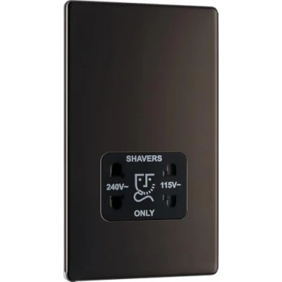 Image of BG NBN70B 01 45 A Nexus Metal Cooker Control Unit with 13 Switched Power Socket Includes Indicators Black Nickel