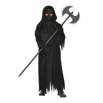 Image of amscan (PKT) (9904730) Child Glaring Reaper Costume (10 12yr)