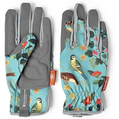 Image of Burgon &amp; Ball Flora Fauna Design Flexible and Durable Ladies Premium Gardening Pruning Gloves one size fits all