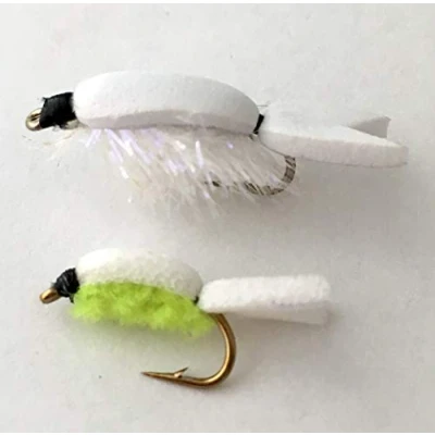 Image of BestCity Fly Fishing Floating Foam Fry flies pack of 8 sizes 12#99B