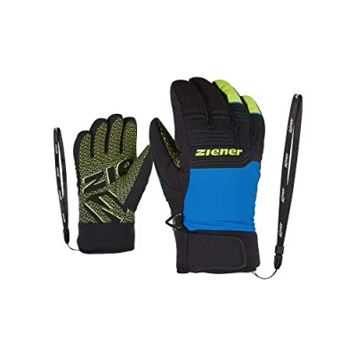 Image of Ziener Children&#039;s LANUS AS Ski Gloves, Winter Sports, Waterproof, Breathable, Trendy, Primaloft, Persian Blue, 4.5