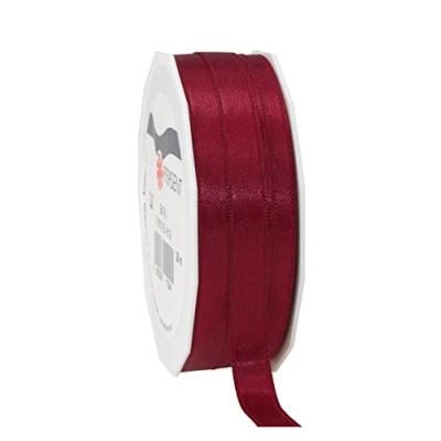 Image of PRÄSENT C.E. Pattberg Satin Bordeaux Gift Ribbon, 27 Yards for Wrapping Gifts, Ribbon Decorating &amp; Crafting, Decorative Every Occasion, Vanilla, 10mm 25m, (7181025 619)