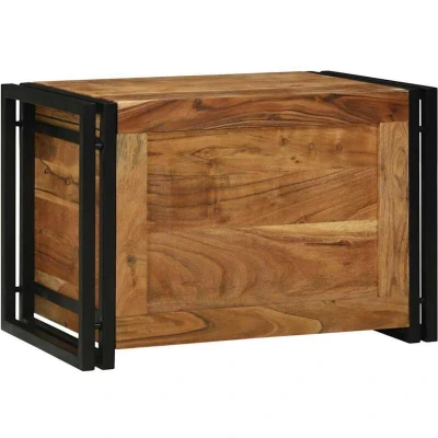 Image of vidaXL Storage Box 60x40x41 cm Solid Acacia Wood