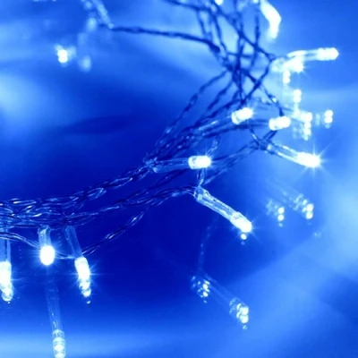 Image of JnDee Battery Powered LED Fairy Lights 2M 20LED Blue ON/Off/Flash Functions, Perfect for Christmas Wedding