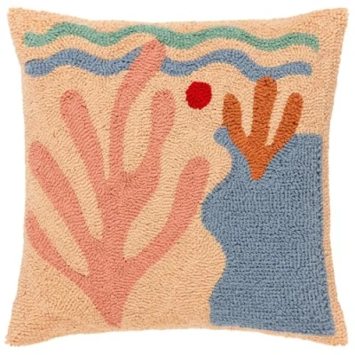 Image of Heya Home Corals Knitted Cushion Cover Peach Polycotton One Size
