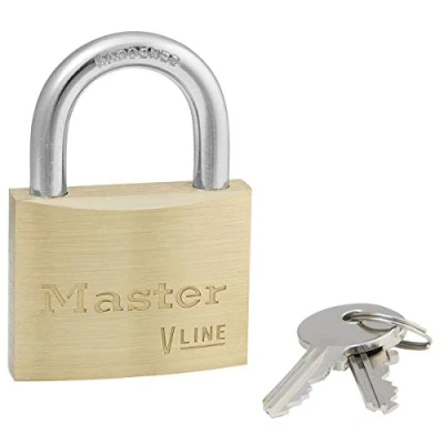 Image of Master Lock 4150 Key Padlock with Brass Body, Gold, 6,8 x 5 1,4 cm