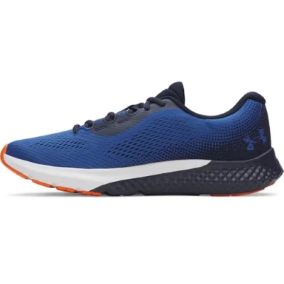 Image of Under Armour Men&#039;s Charged Rogue 4 Sneaker, (432) Tech Blue/Midnight Navy/Team Orange, 7.5 UK