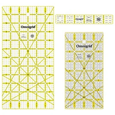 Image of Omnigrid Quilting Ruler, Acrylic, 1&quot;x6&quot;, 4&quot;x8&quot; and 6&quot;x12&quot;