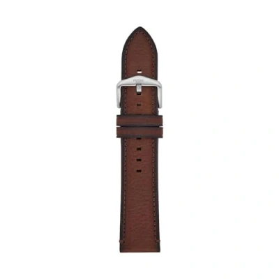 Image of Fossil S221498 Men&#039;s 22 mm LiteHide Leather Brown Watch Strap, brown, mm, Casual