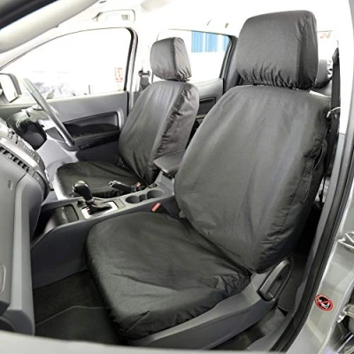 Image of UK Custom Covers SC155BAD13 Tailored Heavy Duty Waterproof Front Seat Black Fits Ford Ranger T8 (2018 2023)