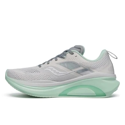 Image of Saucony Omni 22 Women&#039;s Running Shoes, Fog/Jade 6 UK