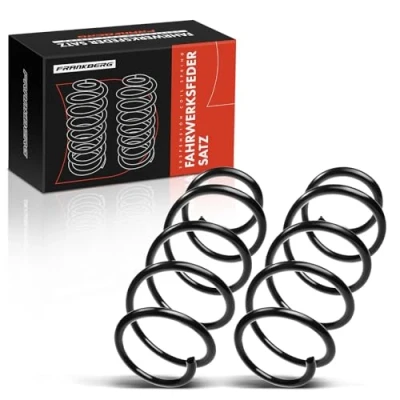 Image of Frankberg 2x Coil Spring Front axle Left Right Compatible with Cordoba 2002 2009 Polo 2001 2021 Fabia 1999 2007 Ibiza Replace# 6Q0411105AE