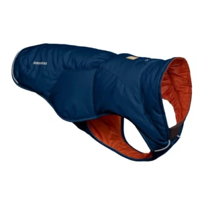 Image of RUFFWEAR Quinzee Jacket, Packable Insulated Winter Coat for Dogs, X Small, Blue Moon