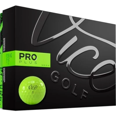 Image of Vice Golf Pro Plus Lime Balls, NEON LIME, 1 Dozen
