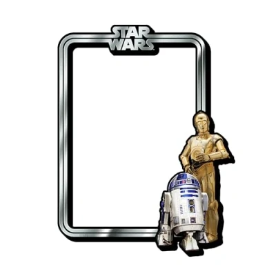 Image of AQUARIUS Star Wars R2 D2 C 3PO Magnet Picture Frame (May the 4th Special Edition)