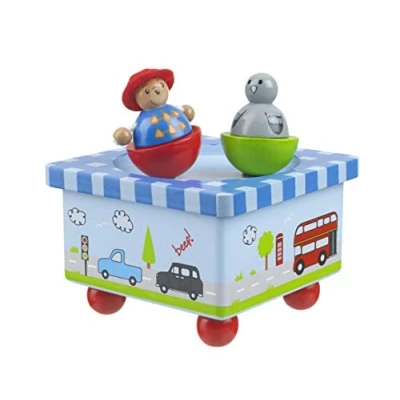 Image of Paddington Bear Toy Wooden Music Box, Musical Toys, Toddler and Perfect Baby Gifts for Nursery Early Development &amp; Activity Toys Official Licensed by Orange Tree