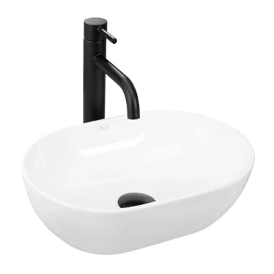 Image of REA U3322 Bathroom Sink Made of Ceramic Amelia Mini Snow White U3322,