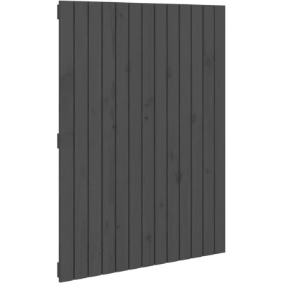 Image of vidaXL Wall Headboard Grey 82.5x3x110 cm Solid Wood Pine