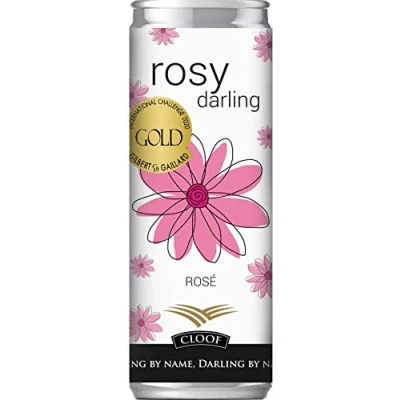Image of Rosy Darling Award winning Rose from Cloof Wine Estate 250ml can