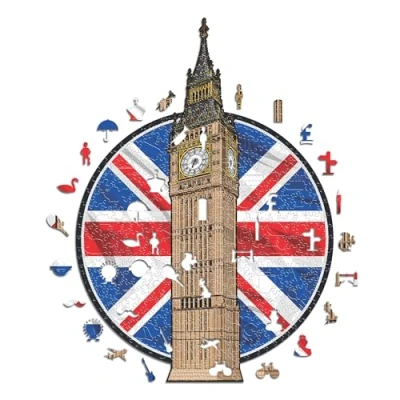Image of Iconic Puzzles, Big Ben, 100% eco sustainable wooden puzzle, size M, 250 pieces