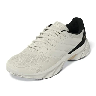 Image of adidas Women&#039;s Courtjam Control 3 Tennis Shoes, White/Off White/Champagne met, 4.5 UK