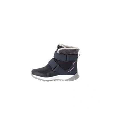 Image of Jack Wolfskin Boy&#039;s Unisex Kids Polar Wolf Texapore MID VC K Snow Boot, Dark Blue/Rose, 10 UK Child