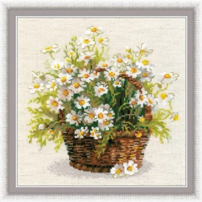 Image of Riolis Cross Stitch Kit 1478 Russian Daisies