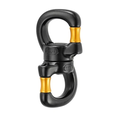 Image of Petzl P58 SO OPEN Gated Swivel with Sealed Ball Bearings, Yellow/Black