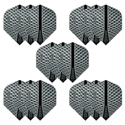 Image of Harrows Silika No2 Dart Flights 5 x sets Darts (15 Total) I 100 Micron Premium Extra Strong Made in UK Professional Accessories Black