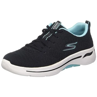 Image of Skechers Go Walk Arch Fit Unify Black/Aqua 7 W