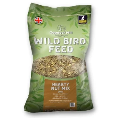 Image of Copdock Mill Peanuts &amp; Sunflower Hearts Bird Food 20kg Hearty Nut Mix Seed Blend with and for Wild Birds High in Protein Suitable All Species