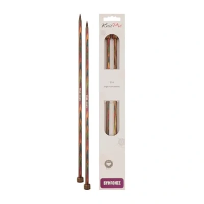 Image of KnitPro 30 cm x 6 mm Symfonie Single Pointed Needles, Multi Color