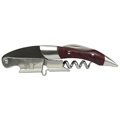 Image of Coutale Double Lever Corkscrew Wood Insert Sommelier