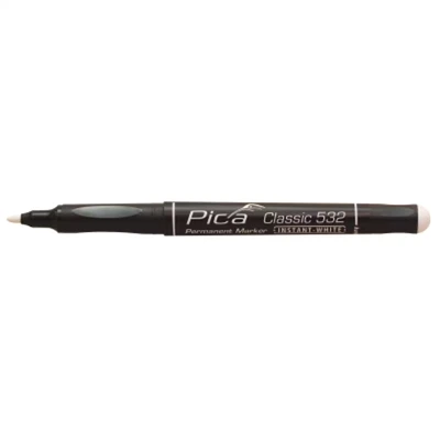 Image of Pica 532 52 Classic Instant White Permanent Marker Pen Bullet Fine Tip