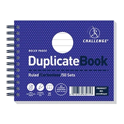 Image of Challenge Duplicate Book, Carbonless, 50 Pages, 5 pack (105 x 130 mm)