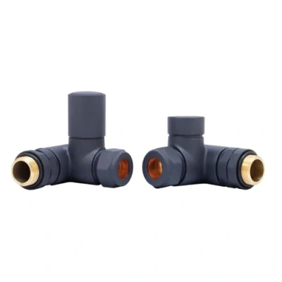 Image of Dual Fuel Manual Radiator Valve Anthracite Corner 1/2&quot; x 15mm