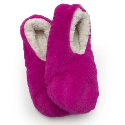 Image of Baffies Light Hot Pink Slippers Medium. Soft &amp; Fluffy Women&#039;s Slippers, Warm for Women, Cosy Winter Perfect Christmas, Birthday Gift, Non Slip Home Ladies.