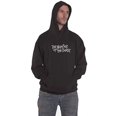 Image of Iron Maiden Hoodie Number of The Beast One Colour Official Mens Black Pullover XL