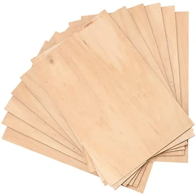 Image of SINJEUN 20 Pack Basswood Sheets, 30 x 22 0.25 cm Unfinished Plywood Board, Thin Sheets Wooden Cutouts for Crafts,Wood Burning, Home Decor, DIY Projects