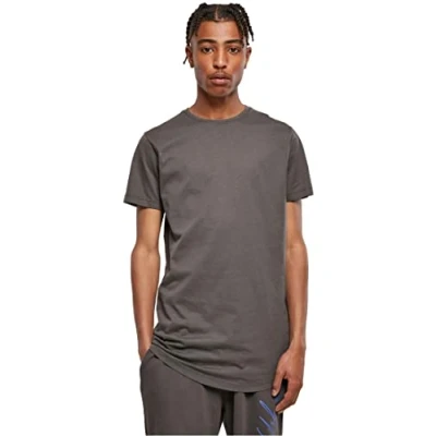 Image of Urban Classics Shaped LONG Basic Tshirt, Men&#039;s, Size: XS, Darkshadow