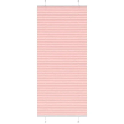 Image of vidaXL Pleated Blind Pink 85x200 cm Fabric Width 84.4 Polyester