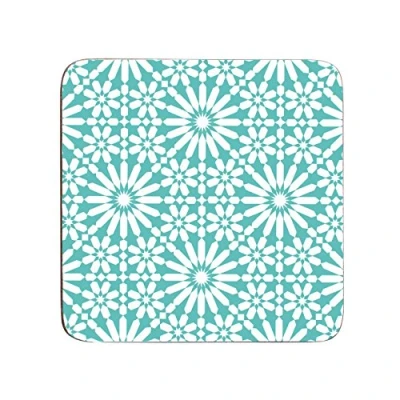 Image of Premier Housewares 1203646 Garland Coasters Set of 4, Blue, H1 x W10 D10cm